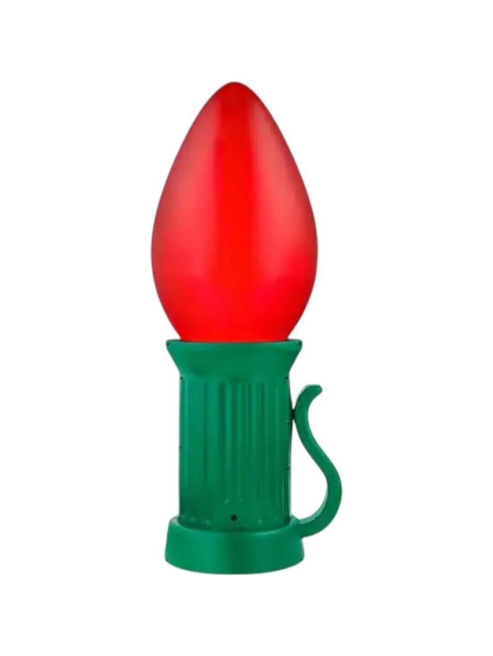 3 FT LED Jumbo Red Bulb Battery Operated Holiday Yard Decoration Prop Blow Mold